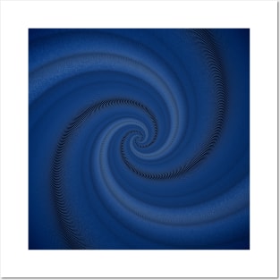 Endless blue swirl Posters and Art